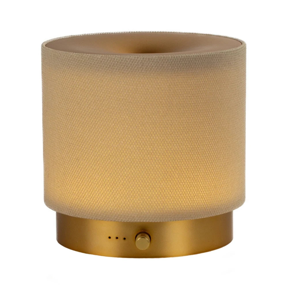 Hideaway Home Fragrances Mira USB Aroma Diffuser styled on a rustic wooden bedside table in a cosy, calm bedroom setting