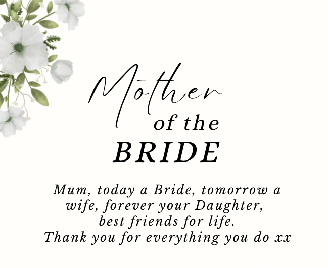 Elegant personalised wedding morning thank you gift hamper for the bride's mum with a luxury fragrance candle and room diffuser – Hideaway Home Fragrances