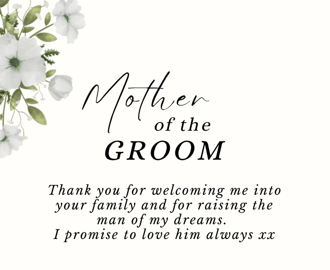 Elegant personalised wedding thank you Mother Of The Groom Candle & Reed Diffuser Gift hamper – Hideaway Home Fragrances