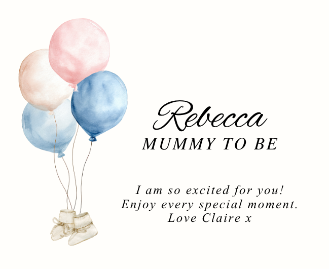 Luxury personalized expecting mum pamper gift set with a sentimental mummy to be tribute candle and reed diffuser, elegantly boxed by Hideaway Home Fragrances.