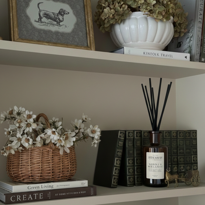 Neroli & Bergamot amber reed diffuser 200ml, fresh citrus and floral home fragrance for hallways and lounges