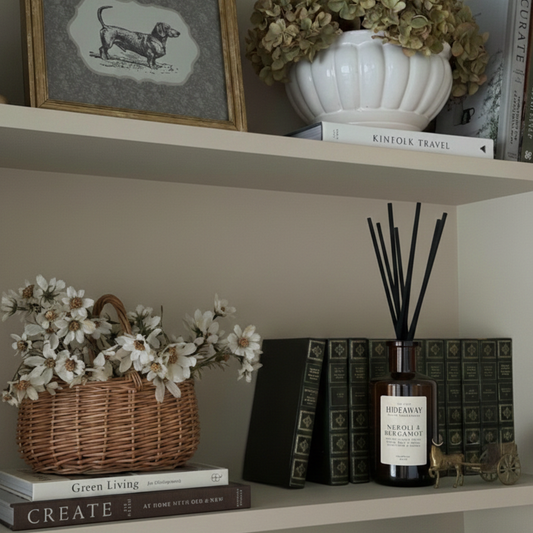 Neroli & Bergamot amber reed diffuser 200ml, fresh citrus and floral home fragrance for hallways and lounges