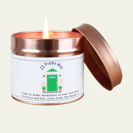 New Home Memories Keepsake Personalised Candle Gift - Hideaway Home Fragrances 