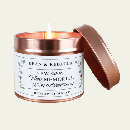 New Home, New Memories Candle Keepsake Gift - Hideaway Home Fragrances