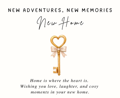 Luxury personalized moving-in gift set with a sentimental new home quote candle and reed diffuser, elegantly boxed by Hideaway Home Fragrances.