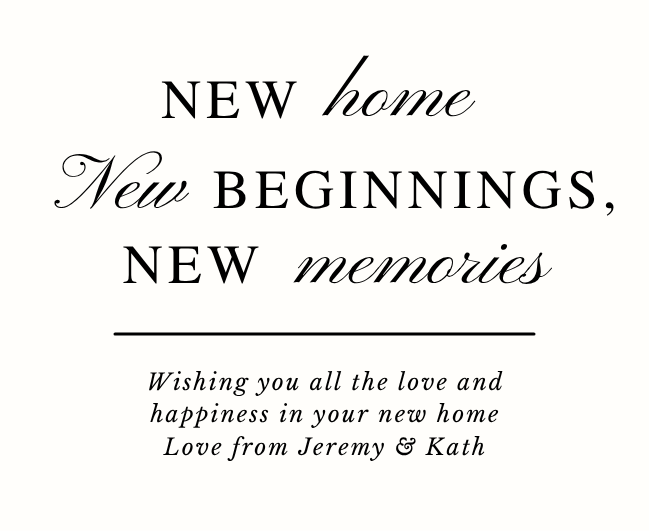 Luxury personalized moving-in gift set with a sentimental new beginnings milestone candle and reed diffuser, elegantly boxed by Hideaway Home Fragrances.