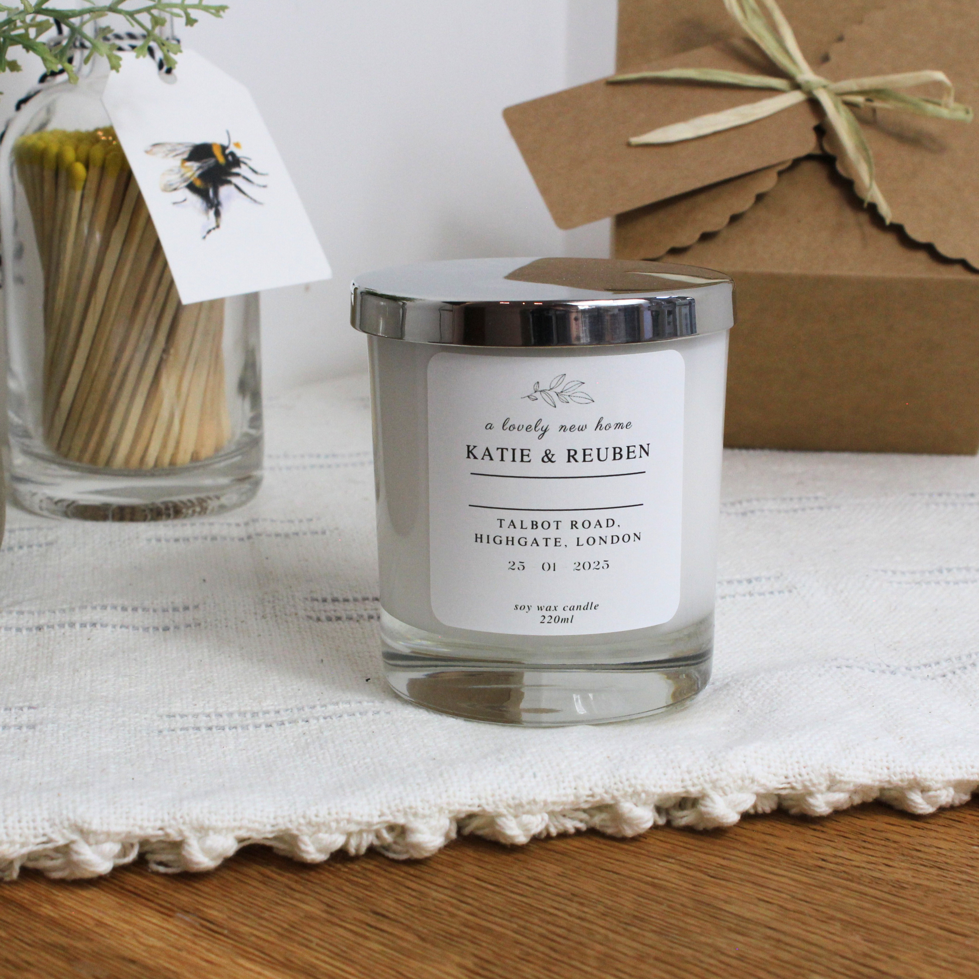 Elegant housewarming candle gift to celebrate a fresh start in a new home – Hideaway Home Fragrances