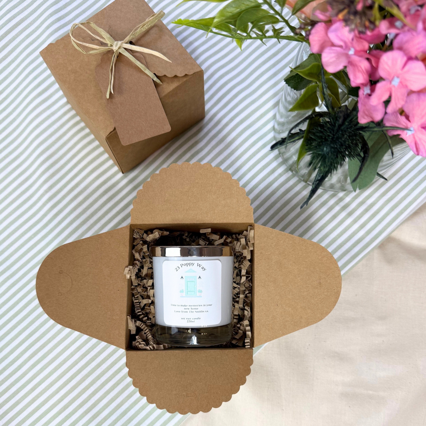 Luxury keepsake candle for new homeowners with custom heartfelt message – Hideaway Home Fragrances