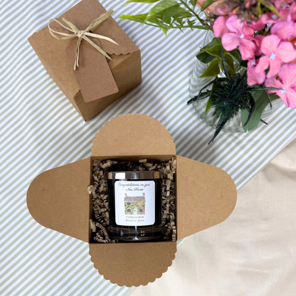 Luxury personalised candle gift to bring warmth and charm to a new home – Hideaway Home Fragrances