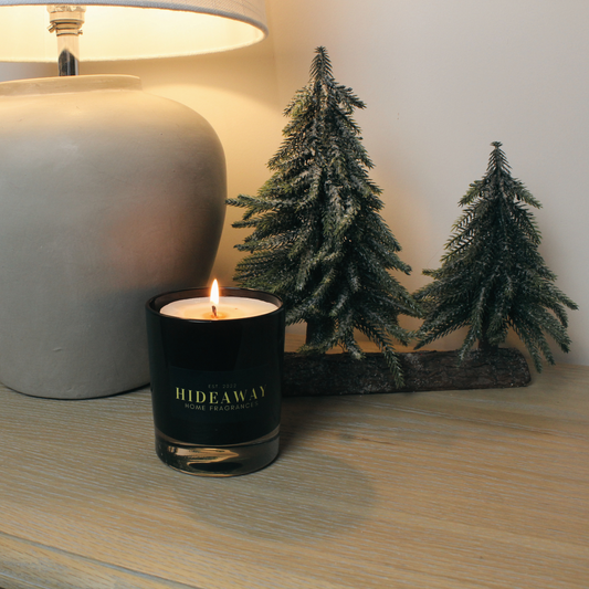Nordic Spruce Christmas Candle with Fresh Pine and Citrus Notes – Hideaway Home Fragrances