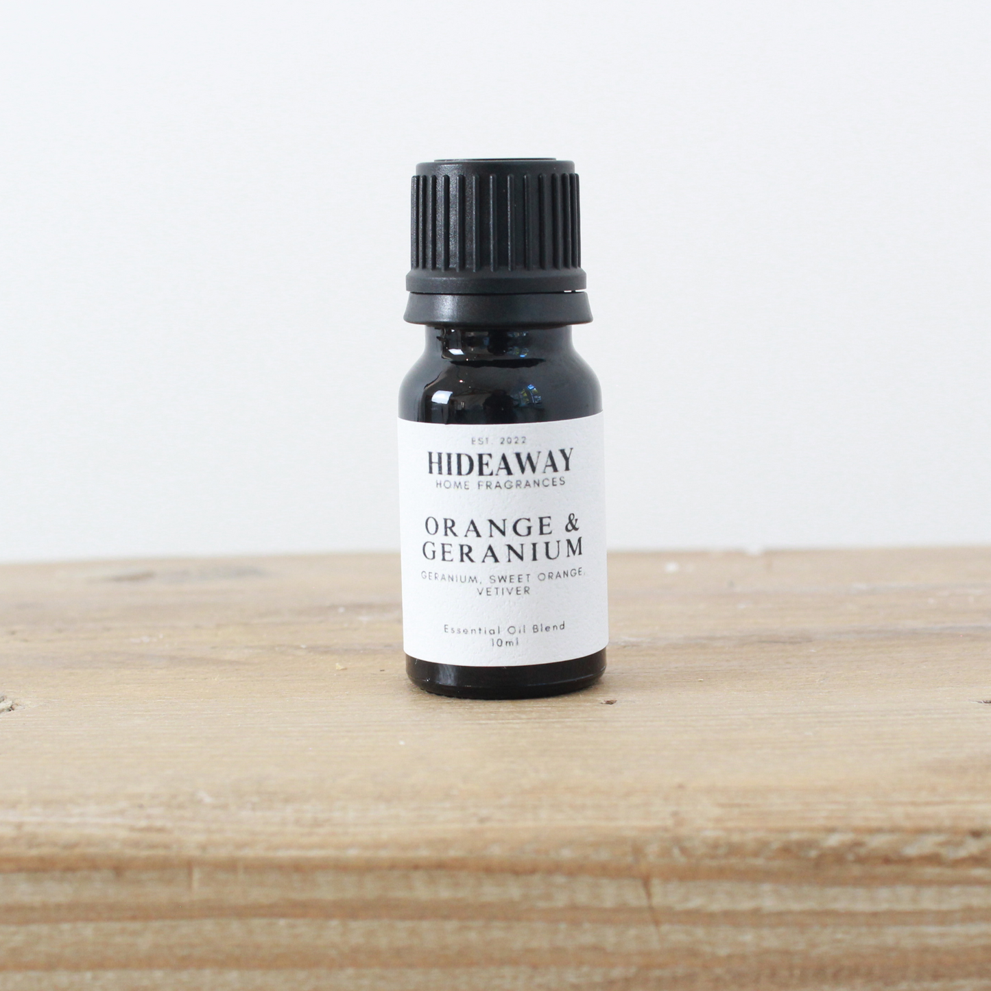 10ml Orange & Geranium Essential Oil Blend to uplift your mood and restore balance - Hideaway Home Fragrances