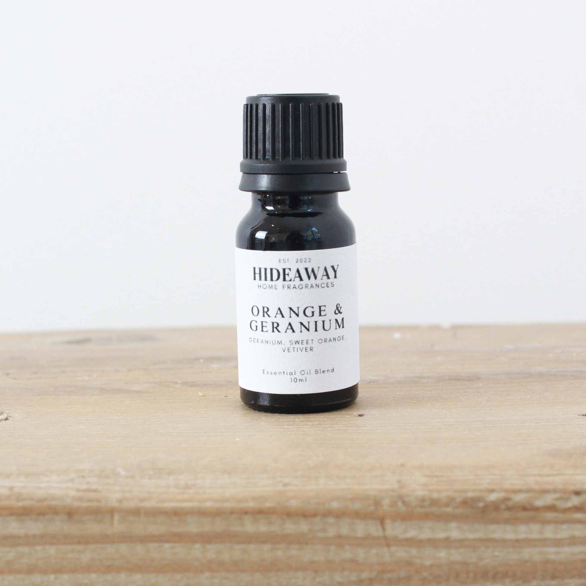 10ml Orange & Geranium Essential Oil Blend to uplift your mood and restore balance - Hideaway Home Fragrances