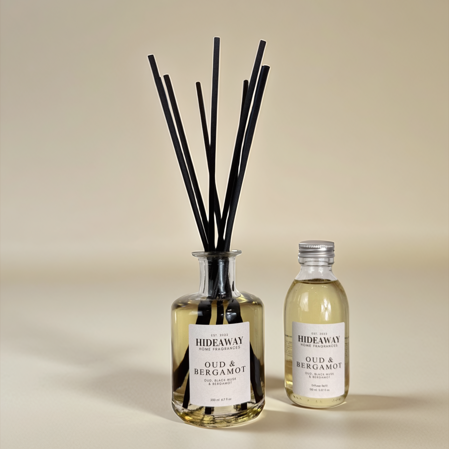 Sophisticated home fragrance with rich oud and warm spiced notes - Hideaway Home Fragrances