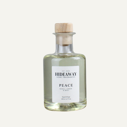 Luxury Peace Diffuser – Uplifting Citrus Balancing Aroma for Calm, Clarity, and Mindful Living | Hideaway Home Fragrances