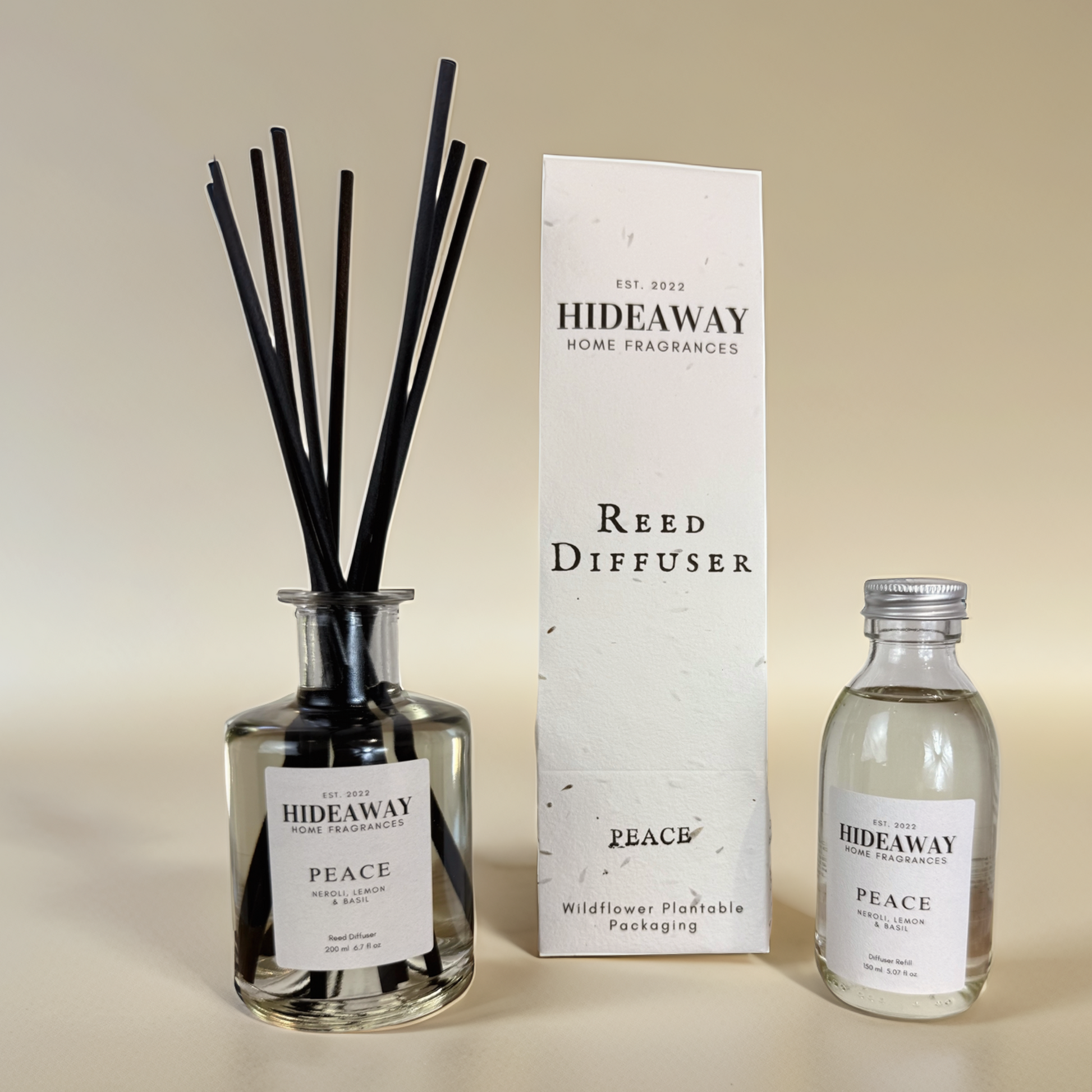Uplifting citrus reed diffuser designed to calm and clarify – Hideaway Home Fragrances