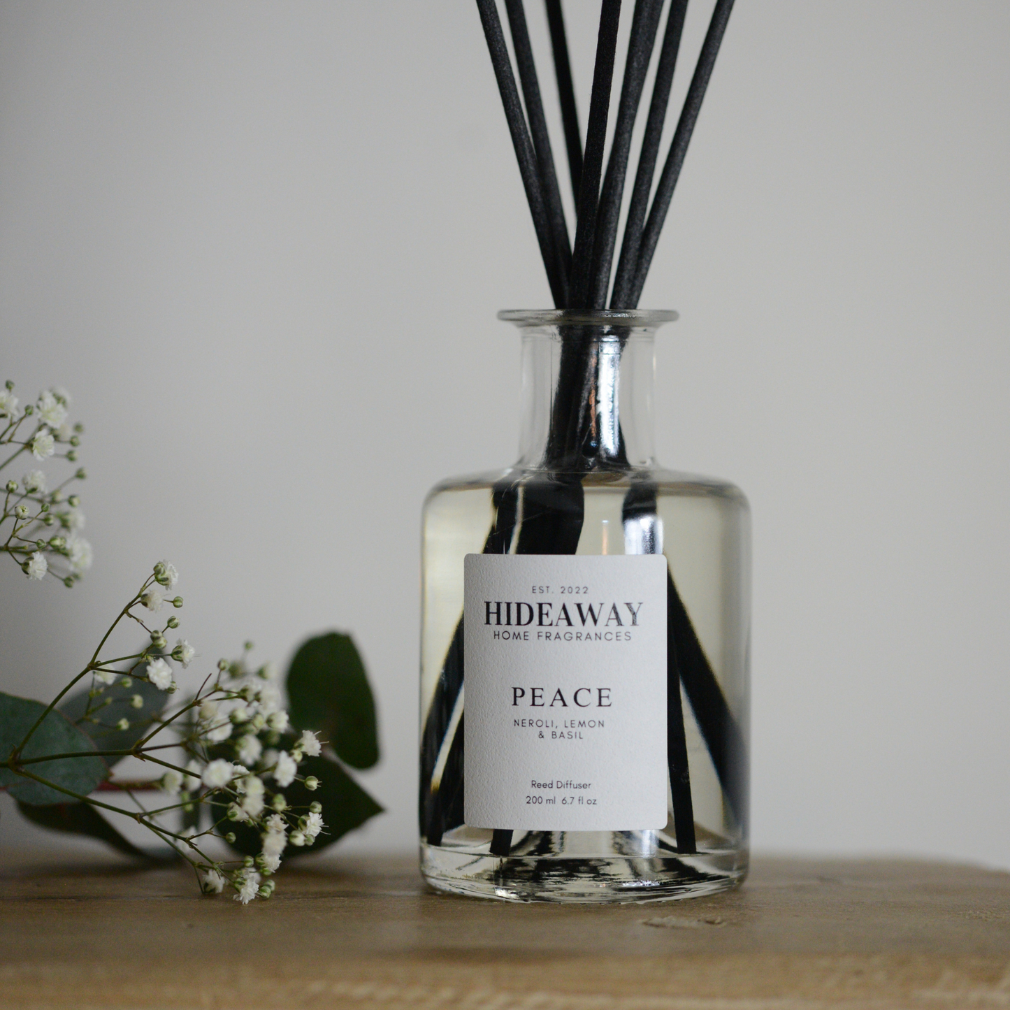 Peace Reed Diffuser to calm your mind and revitalise your spirit - Hideaway Home Fragrances