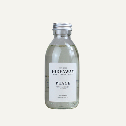 Luxury Peace Diffuser Refill – Uplifting Citrus Balancing Aroma with Neroli and Herbal Notes | Hideaway Home Fragrances