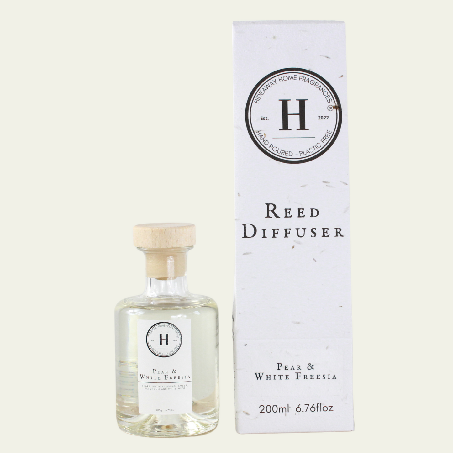 200ml Pear & White Freesia Reed Diffuser - Hideaway Home Fragrances