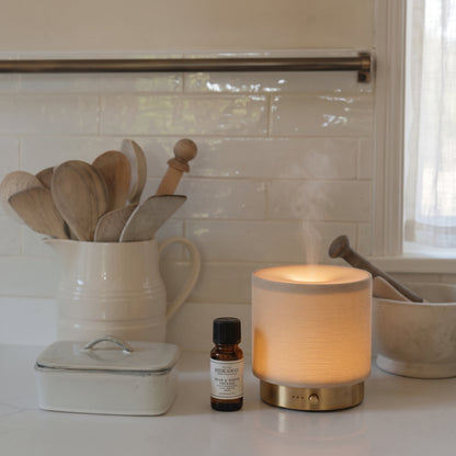 Fragrance notes breakdown for Hideaway Home Fragrances pear and white freesia fragrance oil featuring ripe pear, crisp freesia blooms, rhubarb, and warm amber.