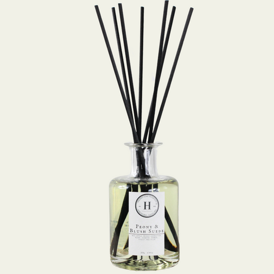 Peony & Blush Suede Reed Diffuser - Hideaway Home Fragrances
