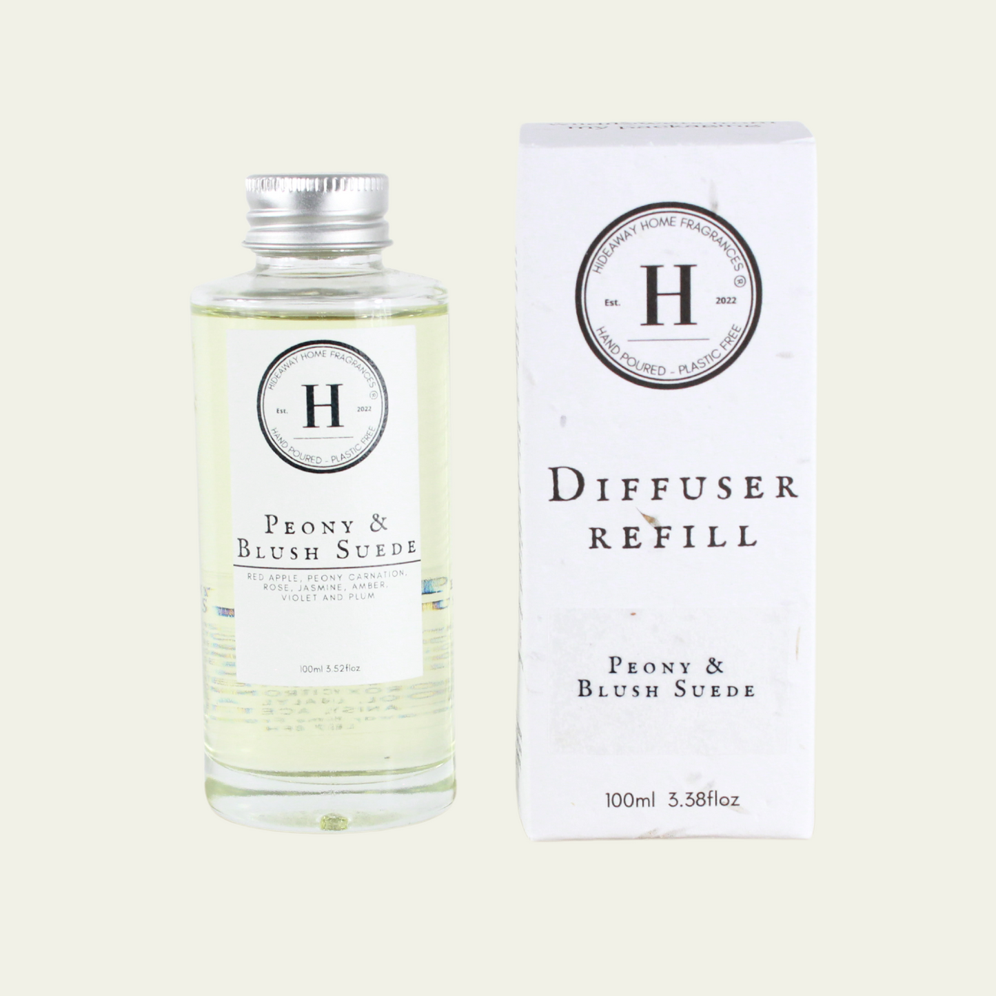 Peony & Blush Suede Diffuser Refill - Hideaway Home Fragrances