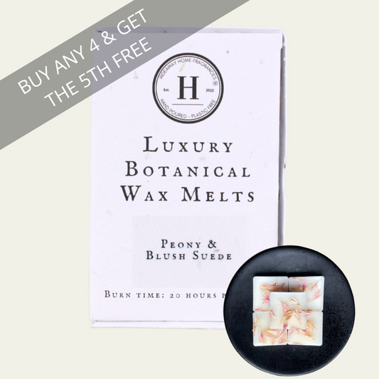 Peony & Blush Suede Soy Wax Melts - Hideaway Home Fragrances