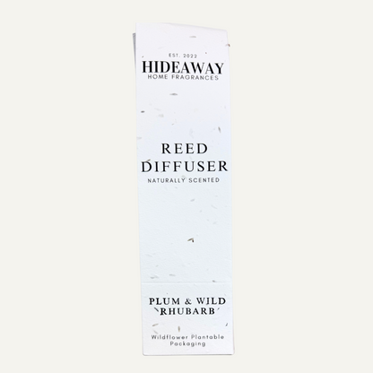 Reed Diffuser with wild flower seeded packaging - Hideaway Home Fragrances