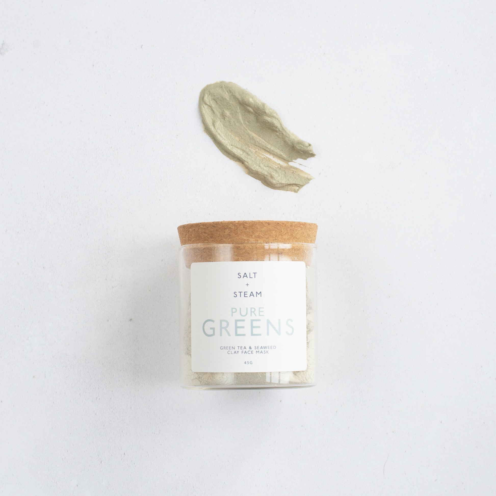 Revitalise your skin with Pure Green Essential Oil Clay Face Mask, featuring green tea, seaweed, and French green clay for deep cleansing - Hideaway Home Fragrances