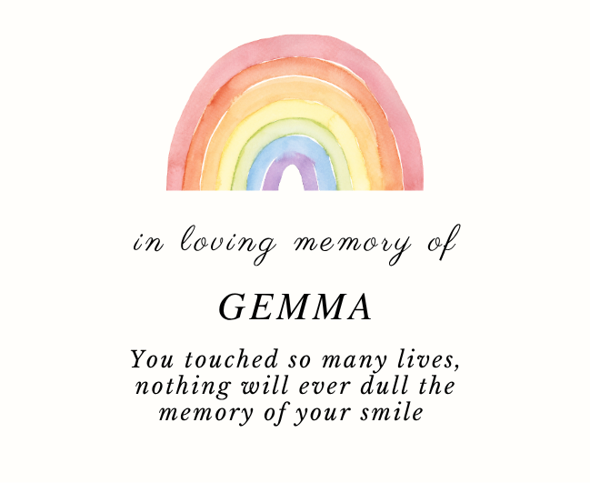 Luxury personalized bereavement condolence gift set with a comforting rainbow tribute memory candle and reed diffuser, elegantly boxed by Hideaway Home Fragrances.