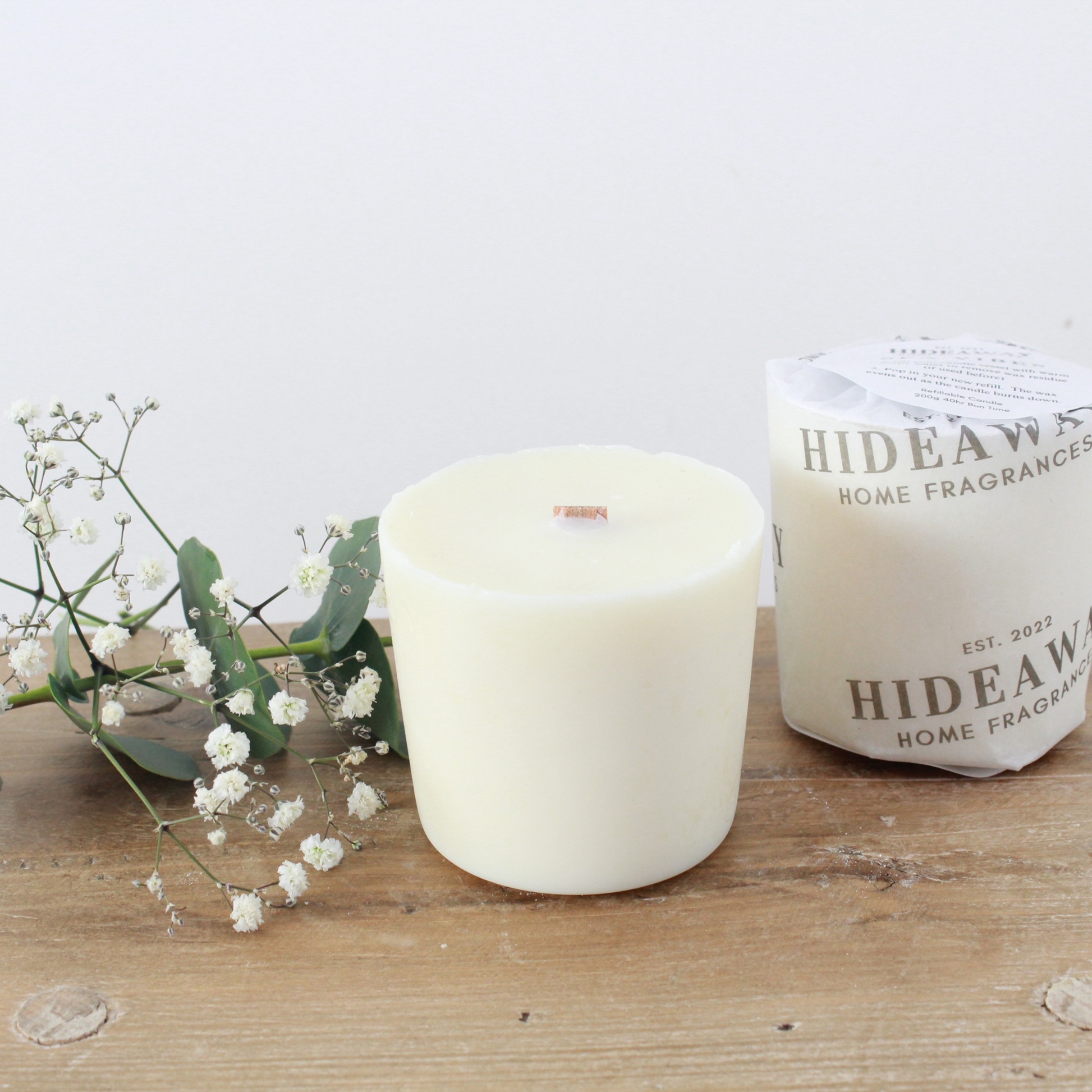 Woodland Retreat Candle Refill to promote relaxation and mental rejuvenation - Hideaway Home Fragrances