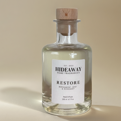 Refreshing and energising 200ml reed diffuser for mental clarity – Hideaway Home Fragrances