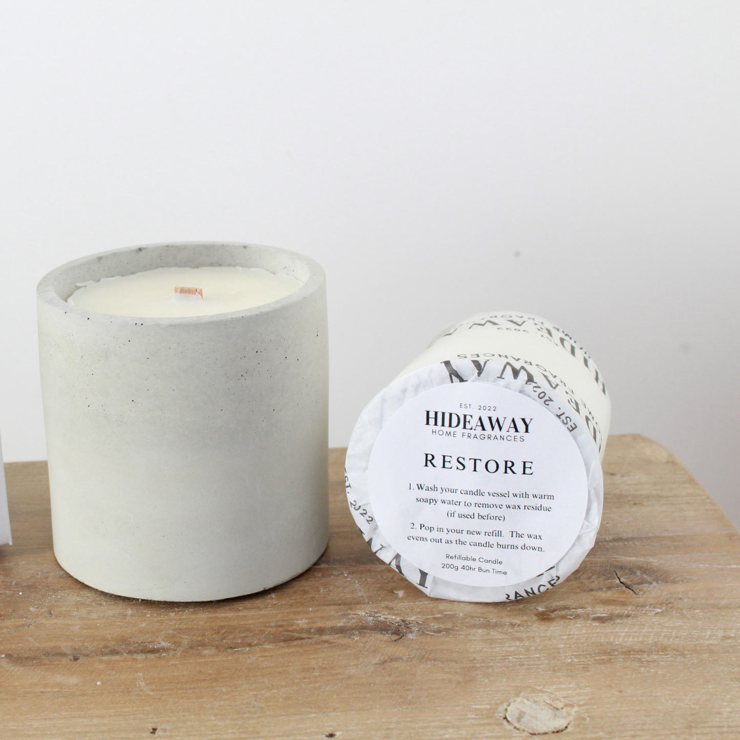 Refill for Restore Candle to boost energy and create a harmonious environment - Hideaway Home Fragrances