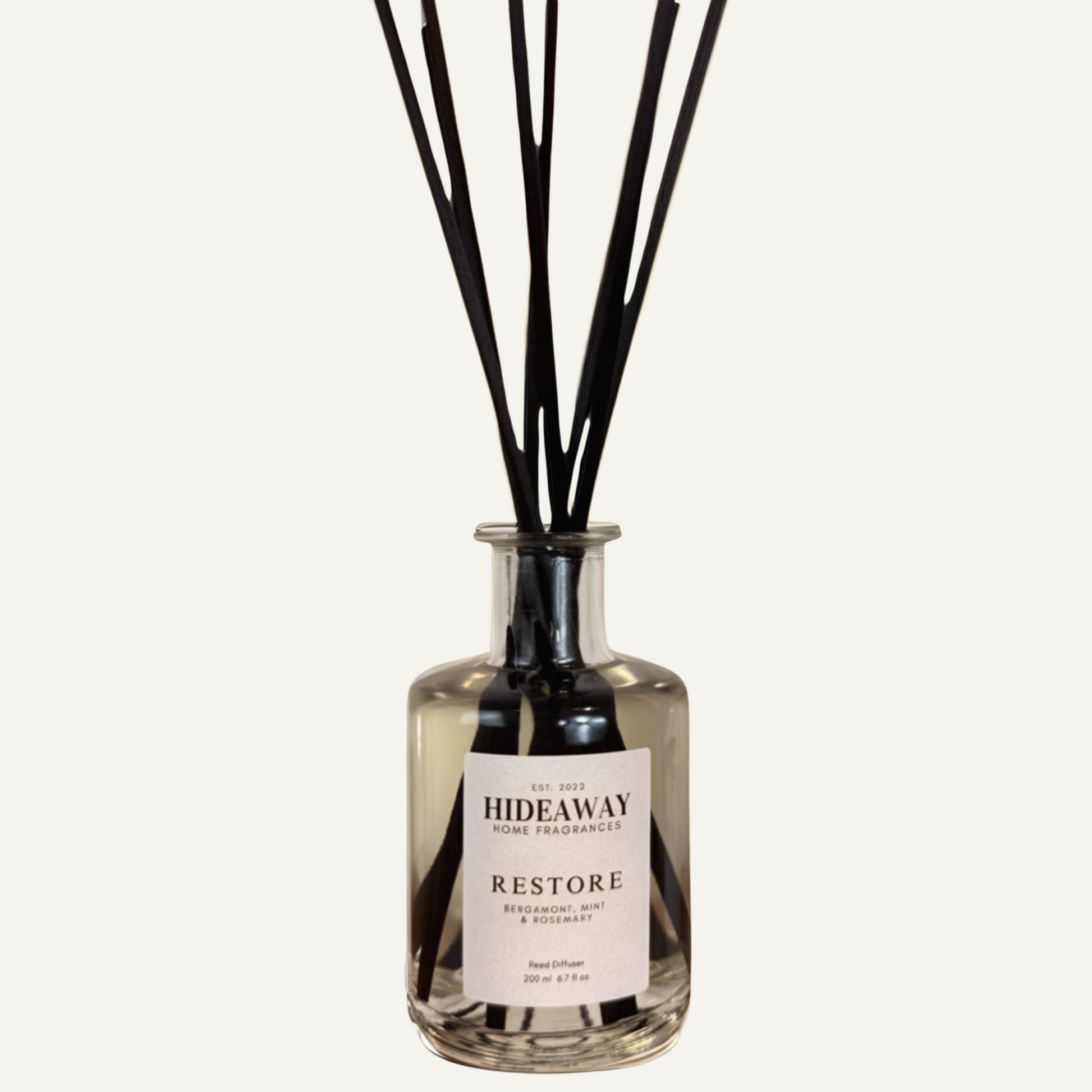 Restore Reed Diffuser with bergamot, mint, and rosemary – Hideaway Home Fragrances