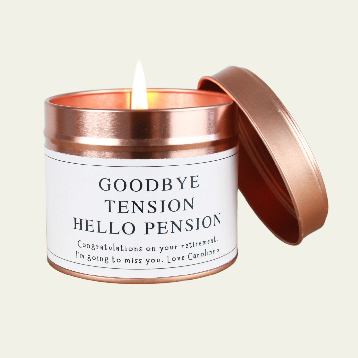 Retirement Keepsake Gift Goodbye Tension Hello Pension -  Hideaway Home Fragrances