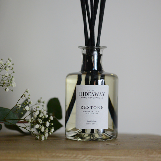 Restore Reed Diffuser to energise, focus, and rebalance your mind - Hideaway Home Fragrances