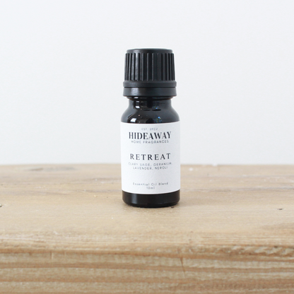 10ml Retreat Essential Oil Blend to promote relaxation and mental rejuvenation - Hideaway Home Fragrances