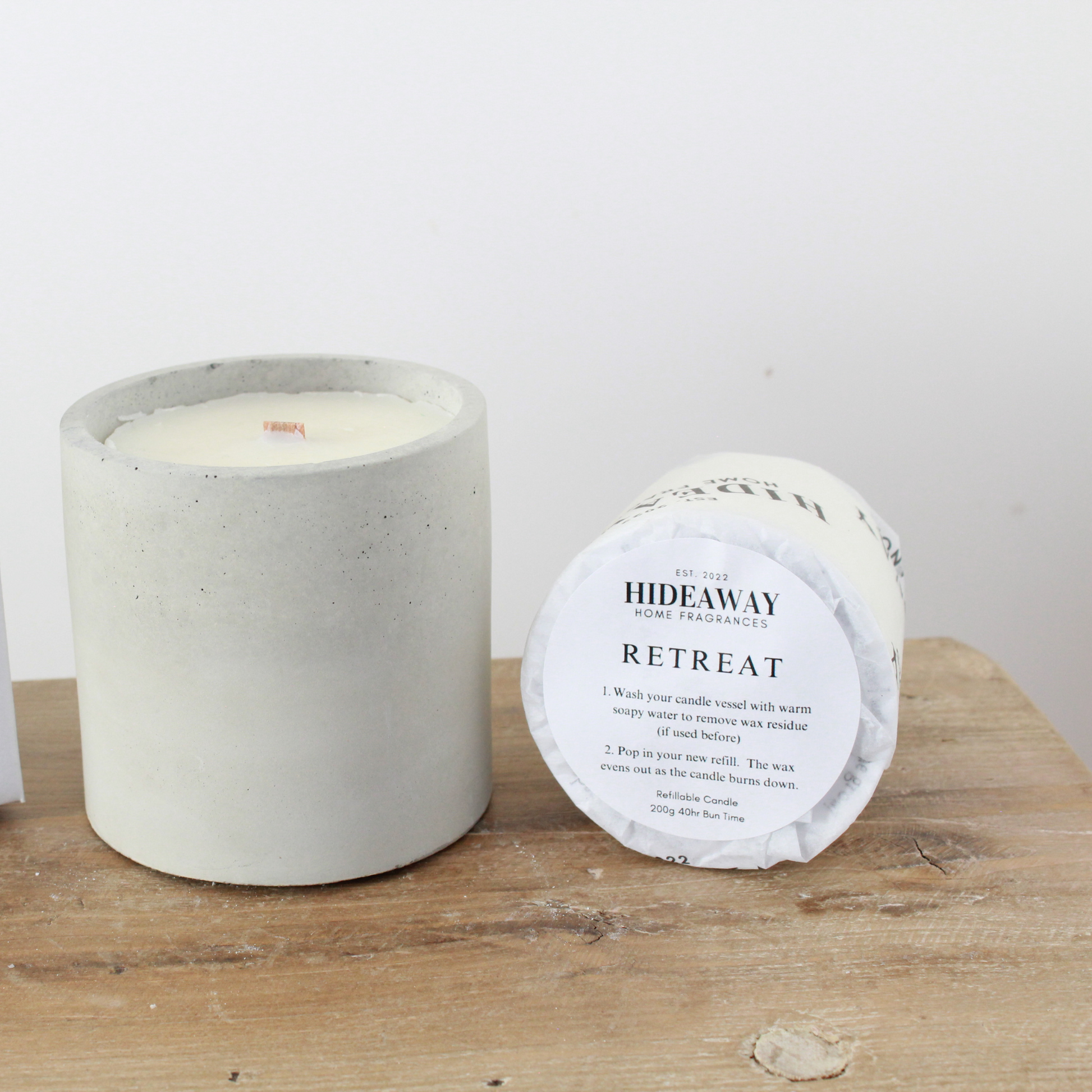 Relax and rejuvenate with the soothing Retreat candle - Hideaway Home Fragrances