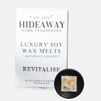 Natural wax melts to energise and uplift your space - Hideaway Home Fragrances