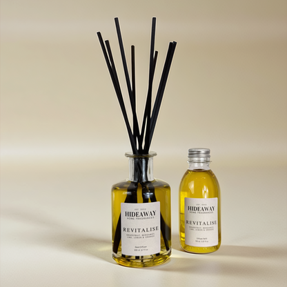 Energising reed diffuser to awaken senses and sharpen focus – Hideaway Home Fragrances