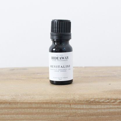 10ml Revitalise Essential Oil Blend to refresh your mind and lift your spirits - Hideaway Home Fragrances