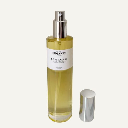 Revitalise Room Spray with grapefruit, orange, lemon, and lime - Hideaway Home Fragrances