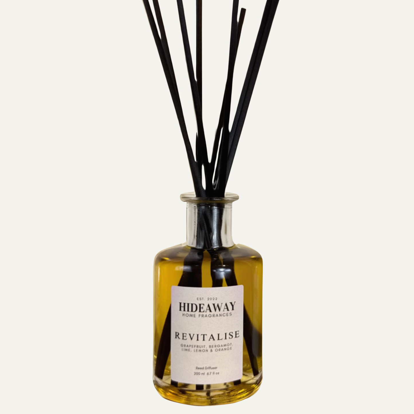 Revitalise Reed Diffuser with citrus notes of grapefruit, orange, and bergamot – Hideaway Home Fragrances
