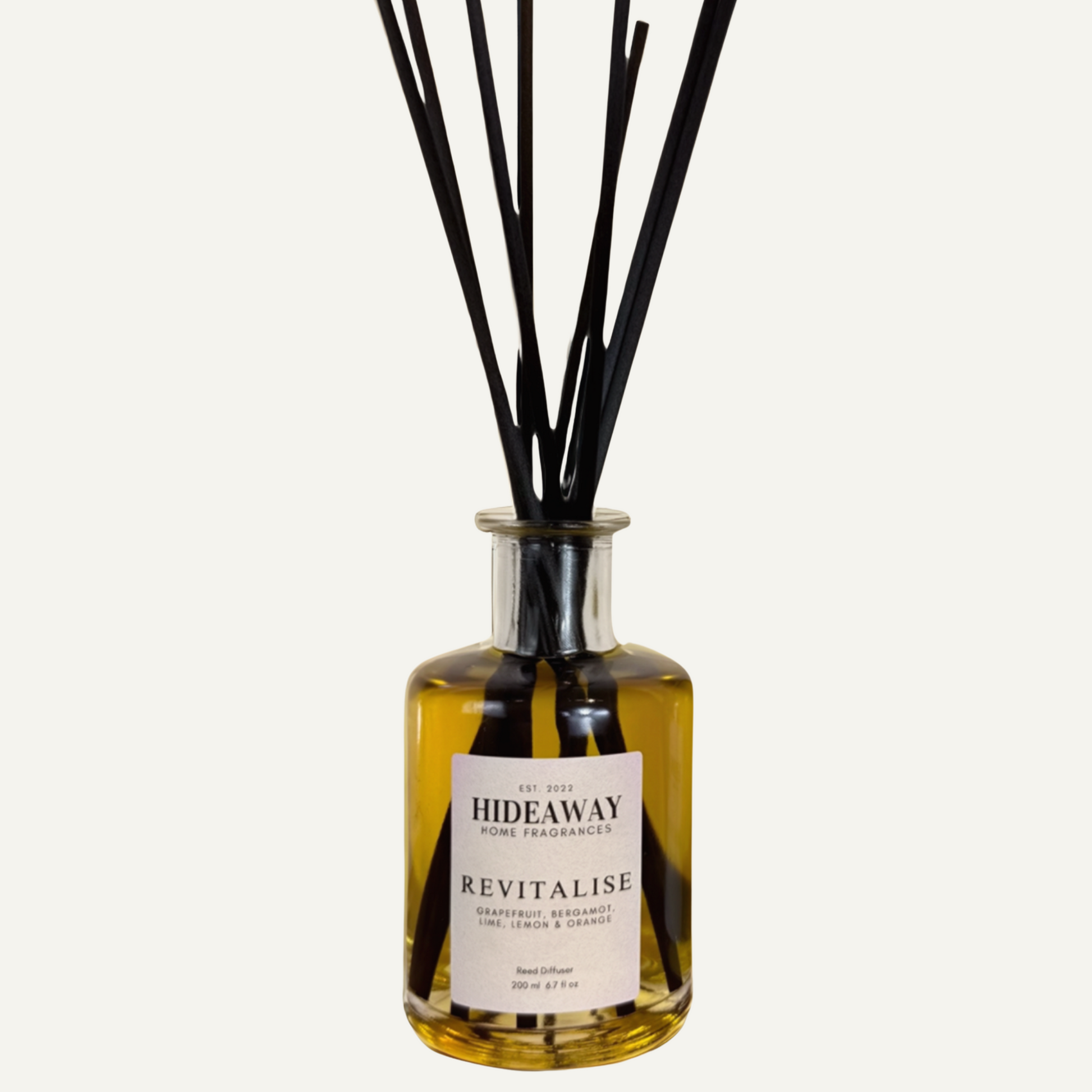 Revitalise Reed Diffuser with citrus notes of grapefruit, orange, and bergamot – Hideaway Home Fragrances