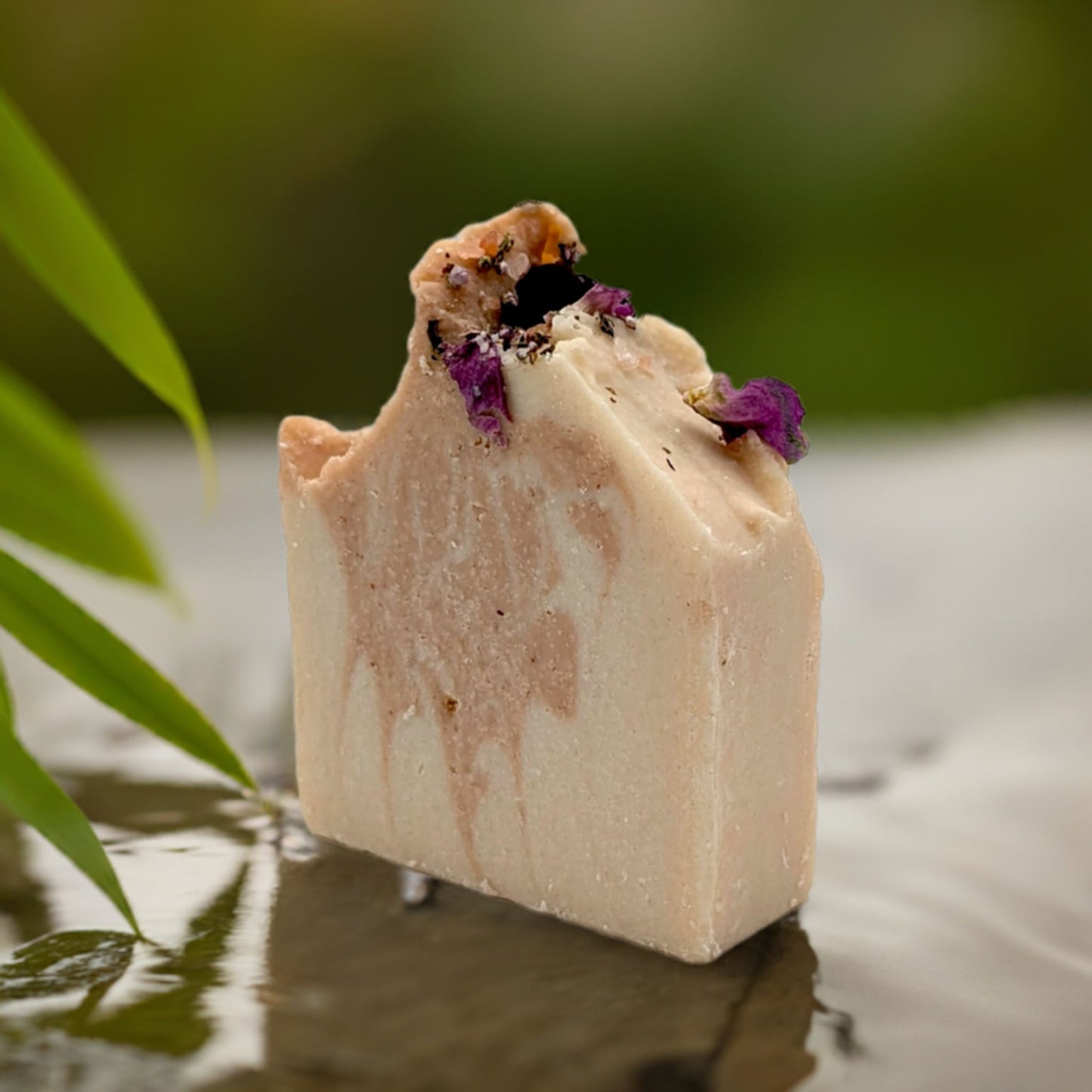 Himalayan pink salt soap with rose clay for exfoliating and glowing skin - Hideaway Home Fragrances