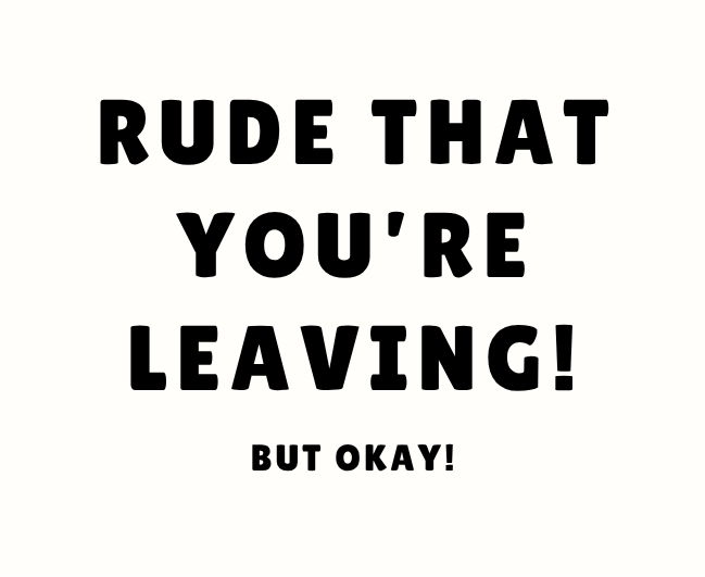 Funny personalized office leaving gift set with a witty "rude that you're leaving" new job congratulations candle and reed diffuser, elegantly boxed by Hideaway Home Fragrances.