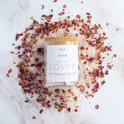 Indulgent bath salts blend for a steamy and luxurious bathing experience - Hideaway Home Fragrances