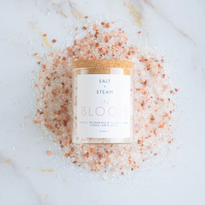 Luxurious bath salts blend with fresh floral aromas of rose and neroli - Hideaway Home Fragrances