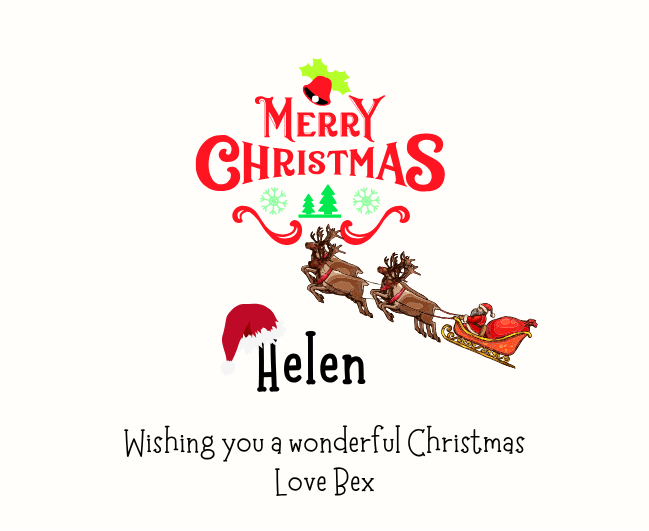 Close up of personalised santa sleigh luxury reed diffuser whimsical winter theme holiday gift - Hideaway Home Fragrances