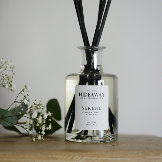 Serene Reed Diffuser to find calm and restore balance in your space - Hideaway Home Fragrances