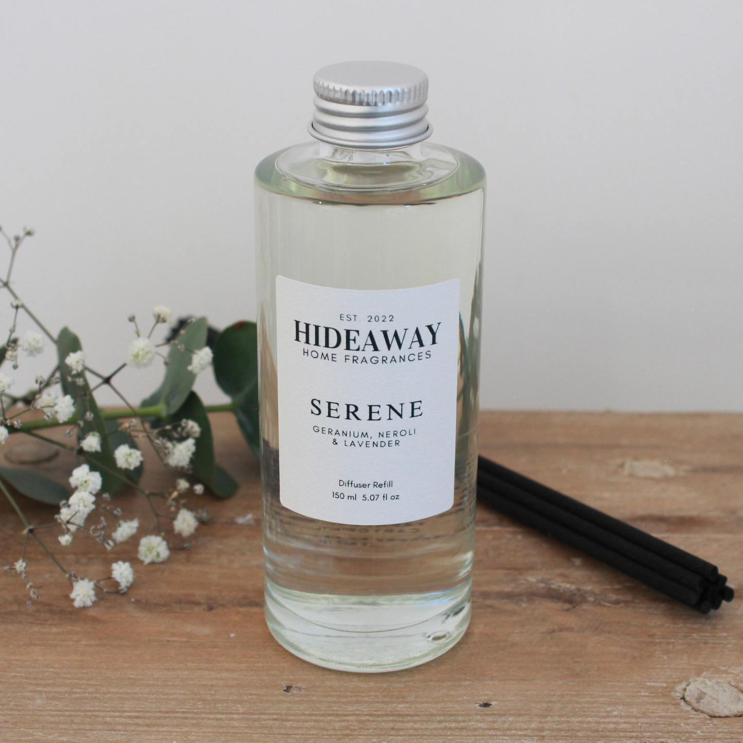 Serene Reed Diffuser Refill to find calm, relaxation, and balance - Hideaway Home Fragrances